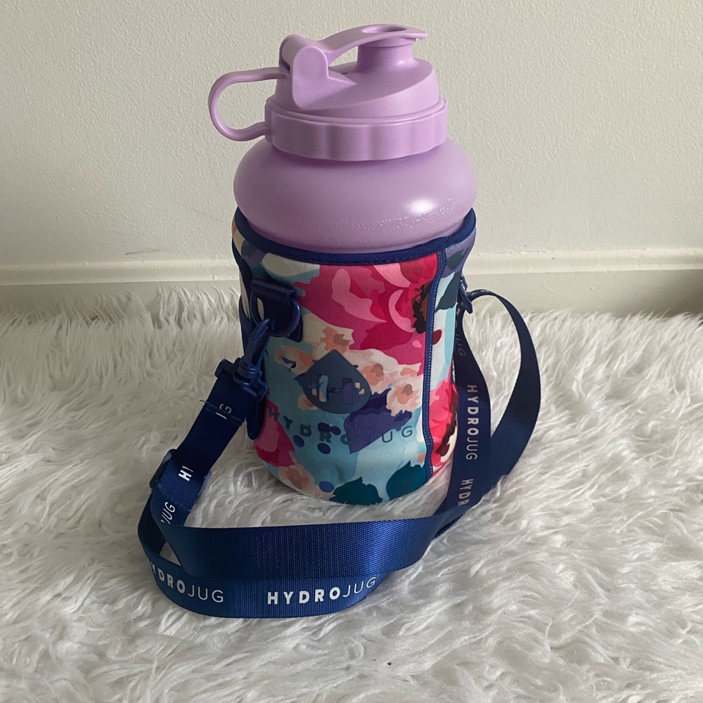 HydroJug Water Bottle with Floral Sleeve